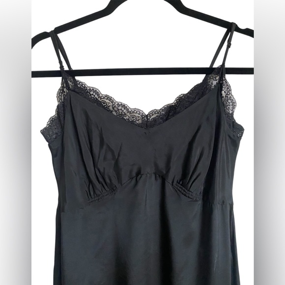 Simone Rocha Black Slip Midi Dress Lace Details Size UK 8/US 4 - Picture 6 of 14